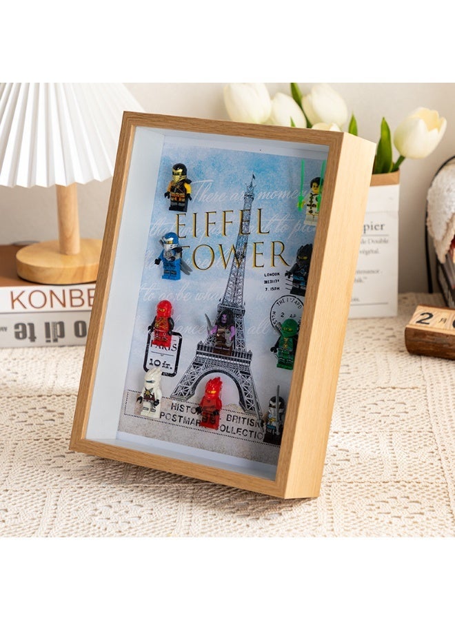 2pcs Shadow Box Frame Display Case, 6x8" Shadow Box Picture Frame, 3D Picture Frame Display Case Deeper 3cm, for Medals, DIY Crafts, Wedding Souvenir (Wood Color 6x8") - Image 3